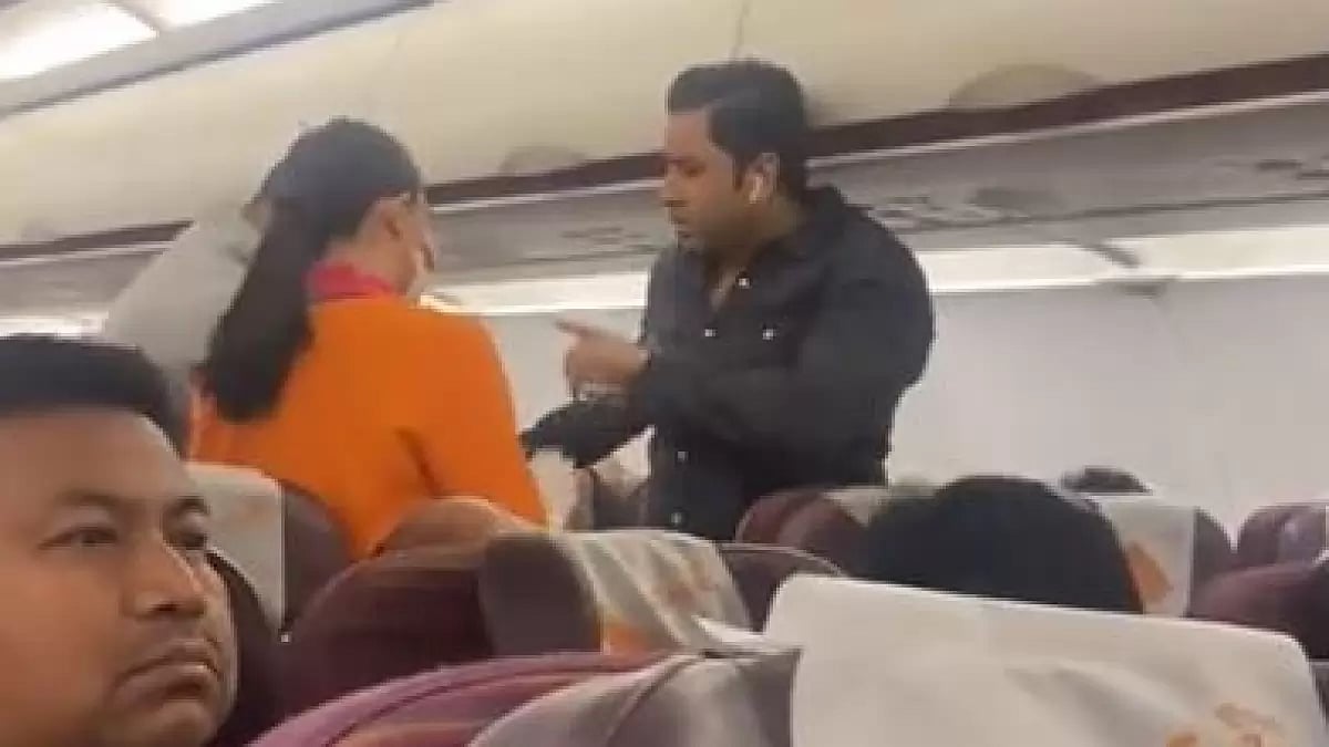 Still from the video of scuffle that was widely  shared on social media