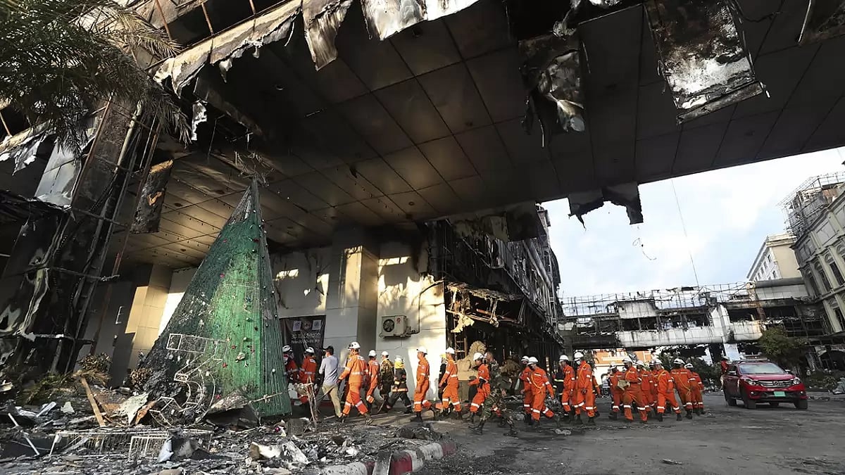 Glimpses Of Devastating Blaze In Cambodia