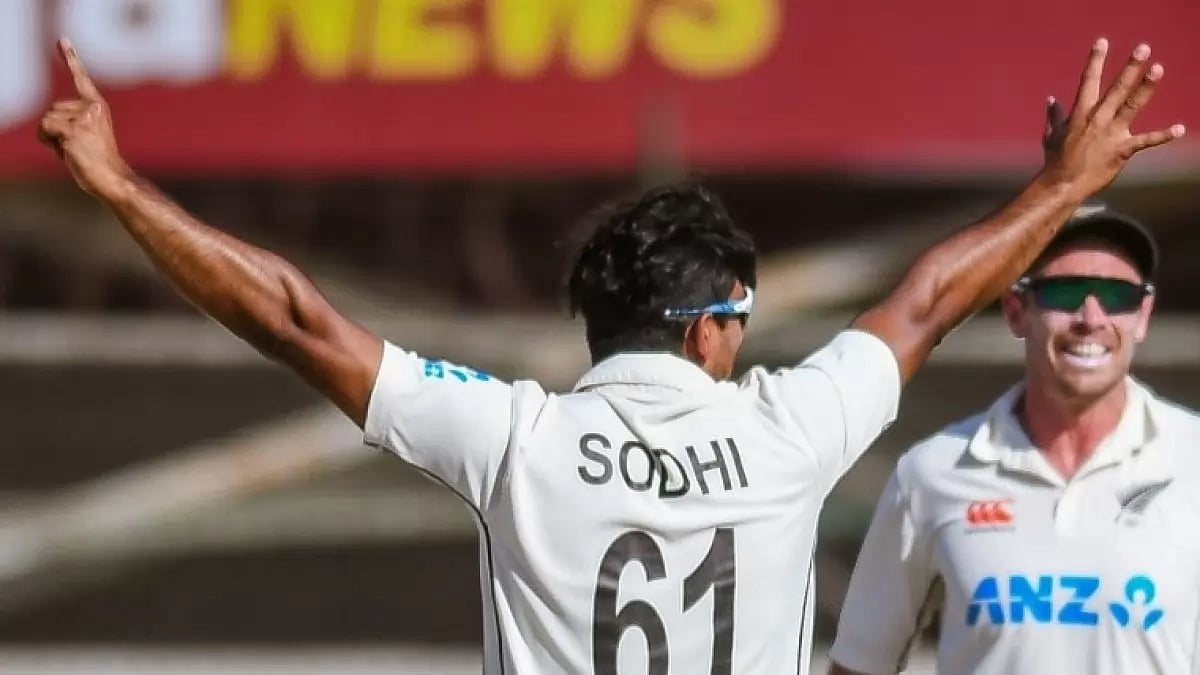 Ish Sodhi registered figures of 6-86 in the second innings.