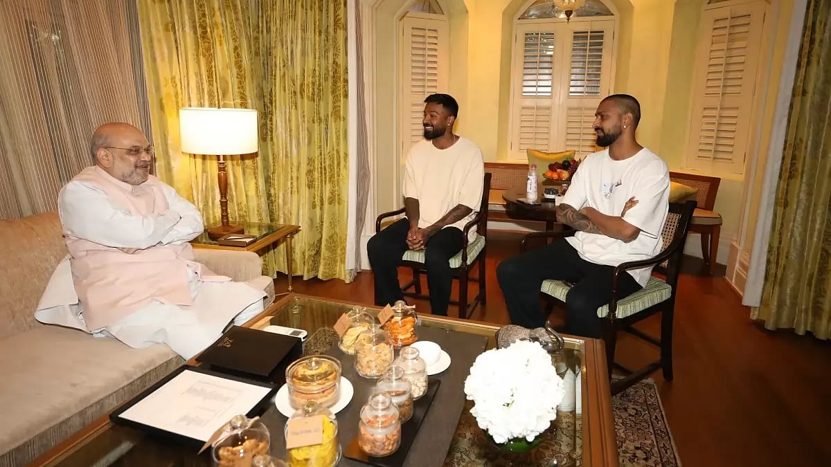 Hardik Pandya Meets Union Home Minister Amit Shah Ahead Of Sri Lanka Series