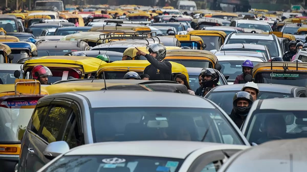 Traffic congestion in New Delhi
