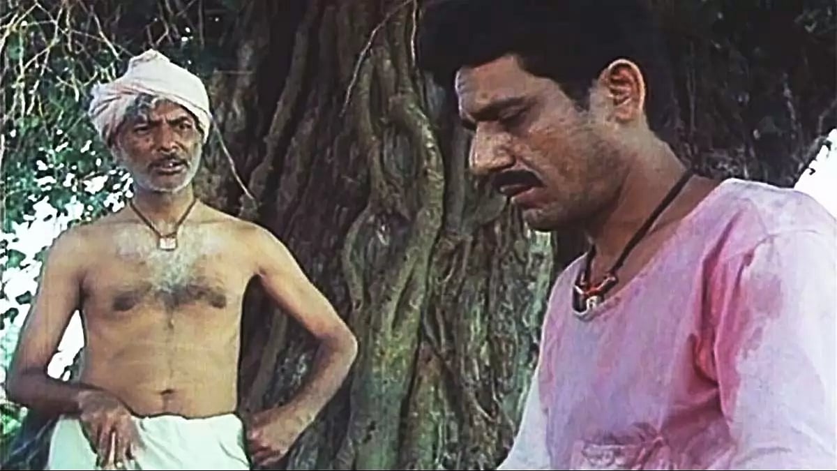 A still from Sadgati, a 1981 Hindi television film directed by Satyajit Ray