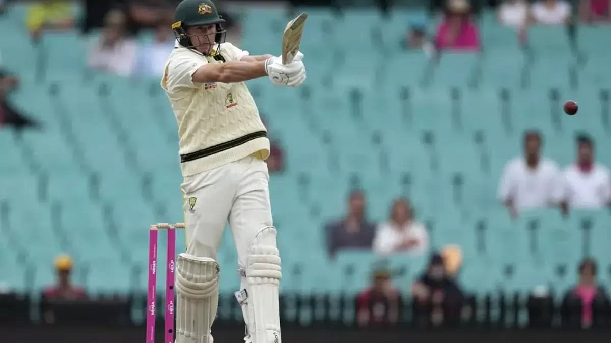 Marnus Labuschagne was dismissed by Anrich Nortje for 79.
