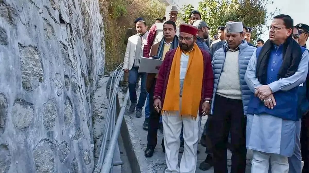 Dhami inspects landslide-hit Joshimath area