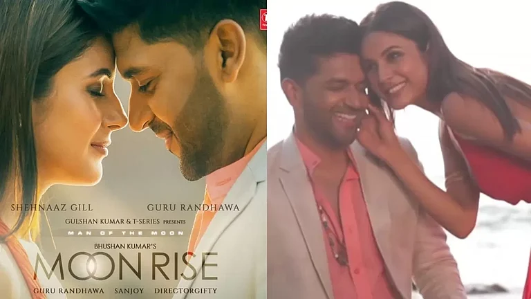 Shehnaaz Gill and Guru Randhawa in 'Moon Rise' - null