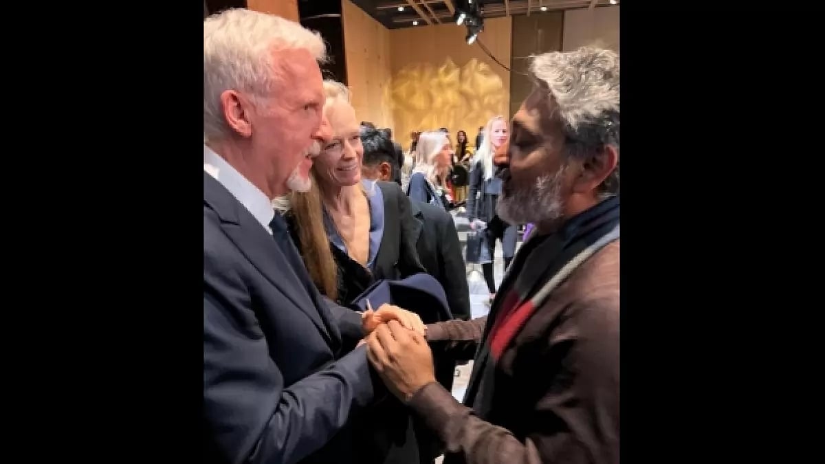 SS Rajamouli with James Cameron
