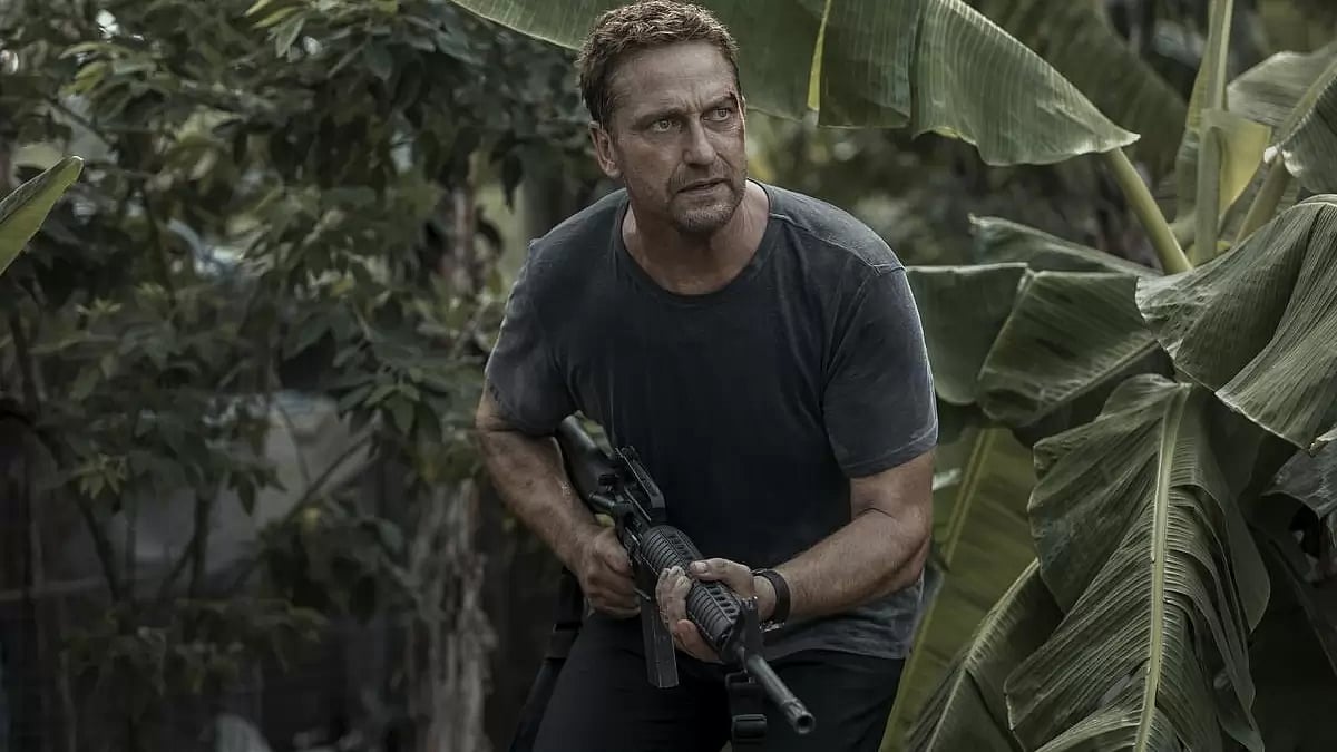 Gerard Butler In A Still From 'Plane'
