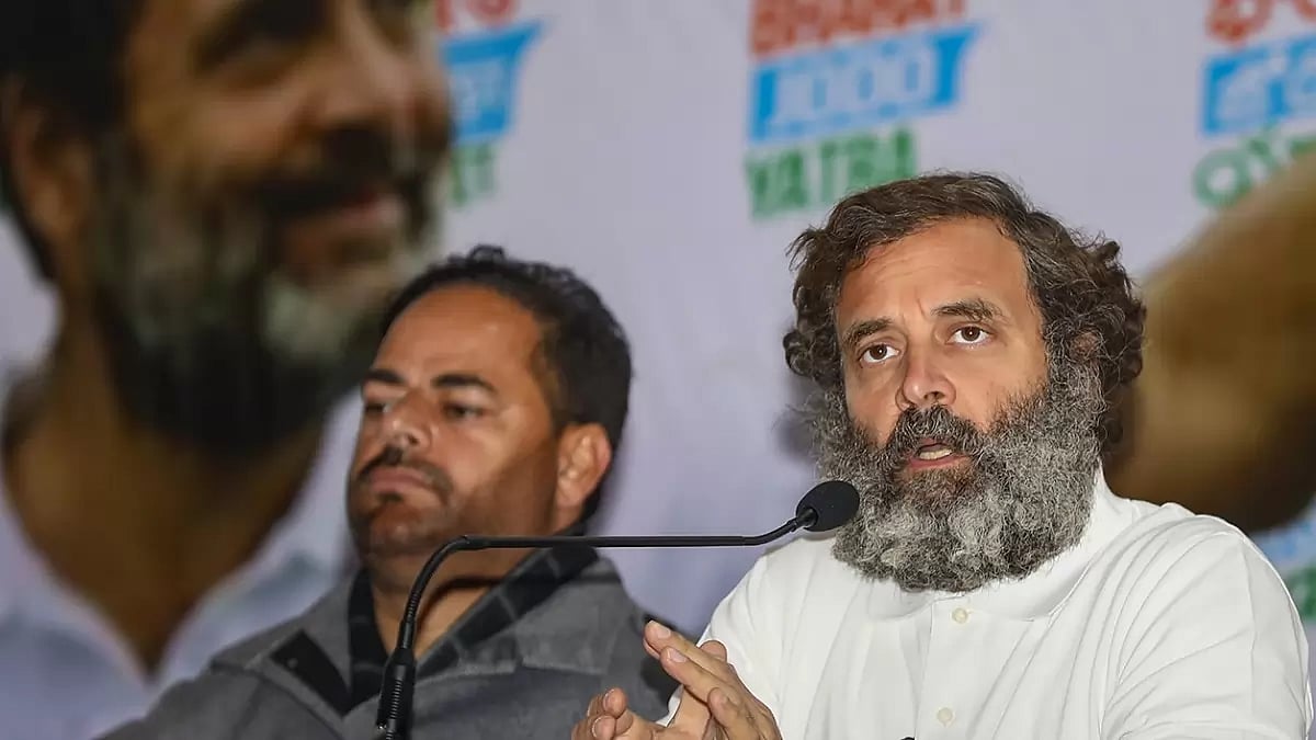Rahul Gandhi addresses press