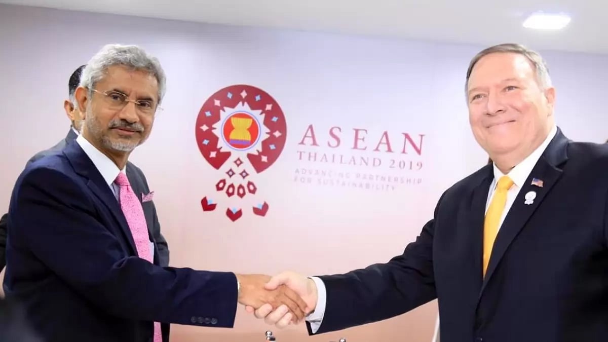 External Affairs Minister S Jaishankar with former US Secretary of State Mike Pompeo