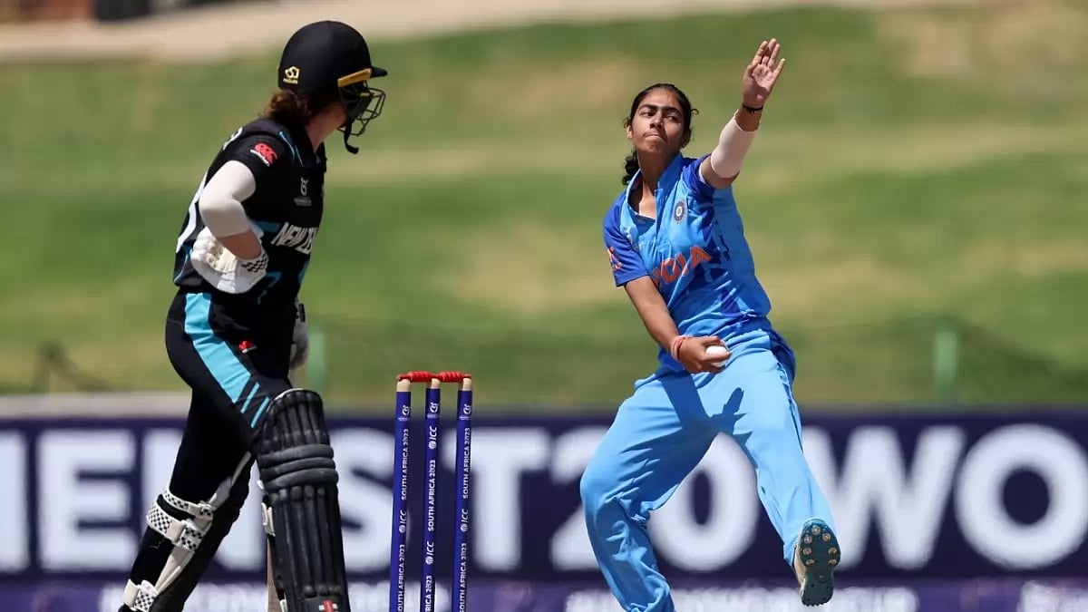 Parshavi registered figures of 3/20 in her quota of 4 overs.