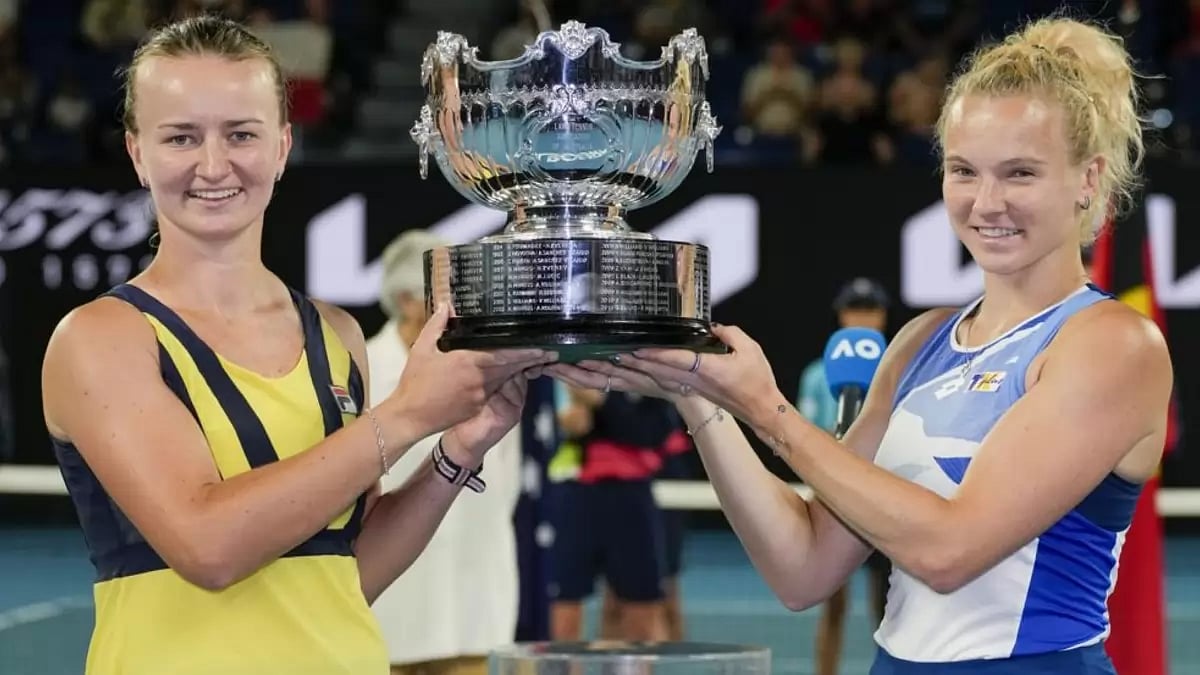 It was the seventh Grand Slam doubles title by the Czech pair.