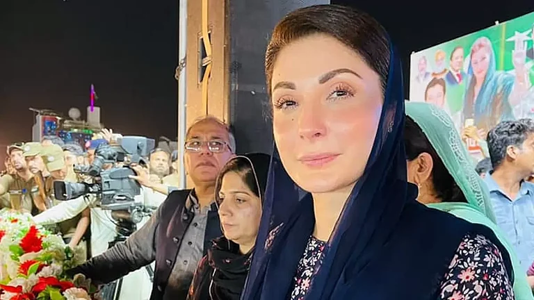 PML-N leader Maryam Nawaz Sharif, daughter of former Pakistani PM Nawaz Sharif and niece of current Pakistani PM Shehbaz Sharif - null