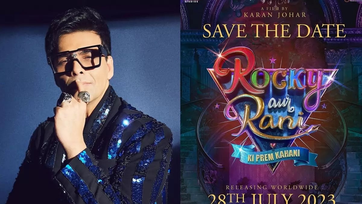 Karan Johar; poster of ‘Rocky Aur Rani Ki Prem Kahani’