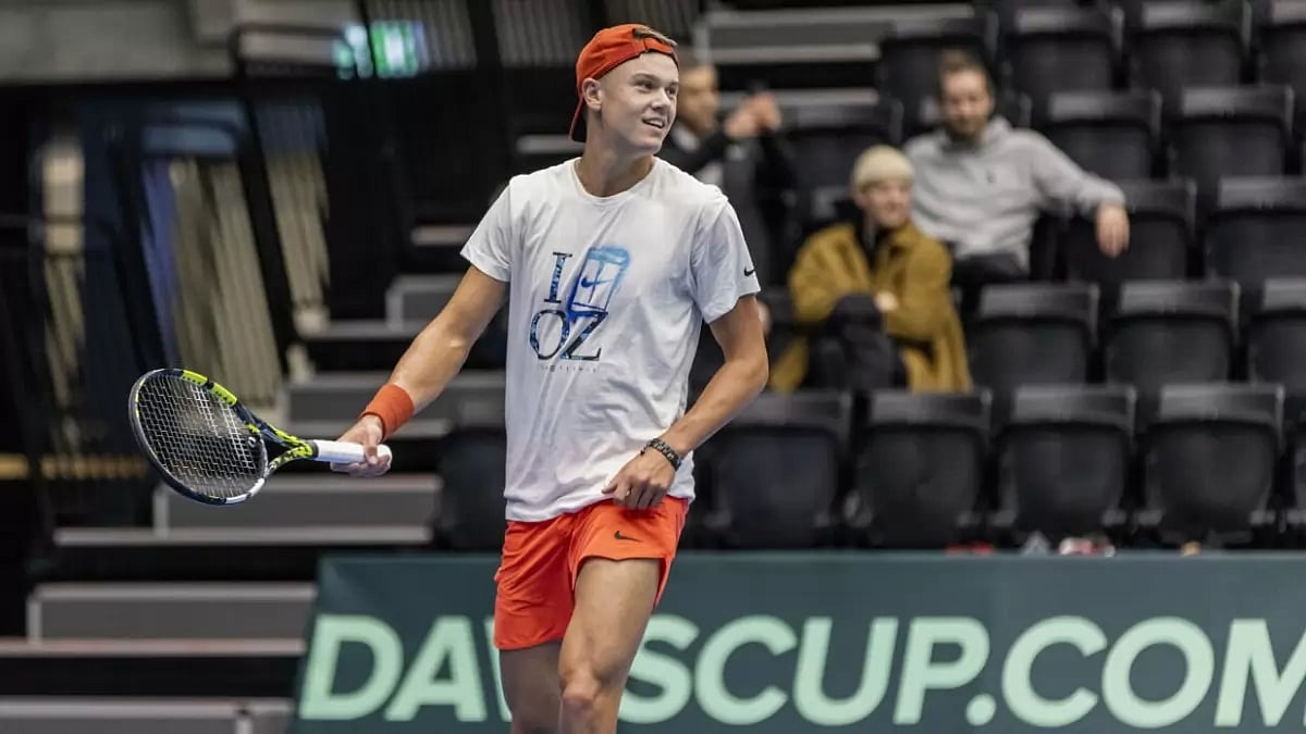 Rune dropped just 5 points off his serve against Bhambri in the opening singles match on Friday.