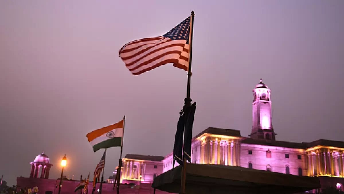 Flags of India and The United States of America
