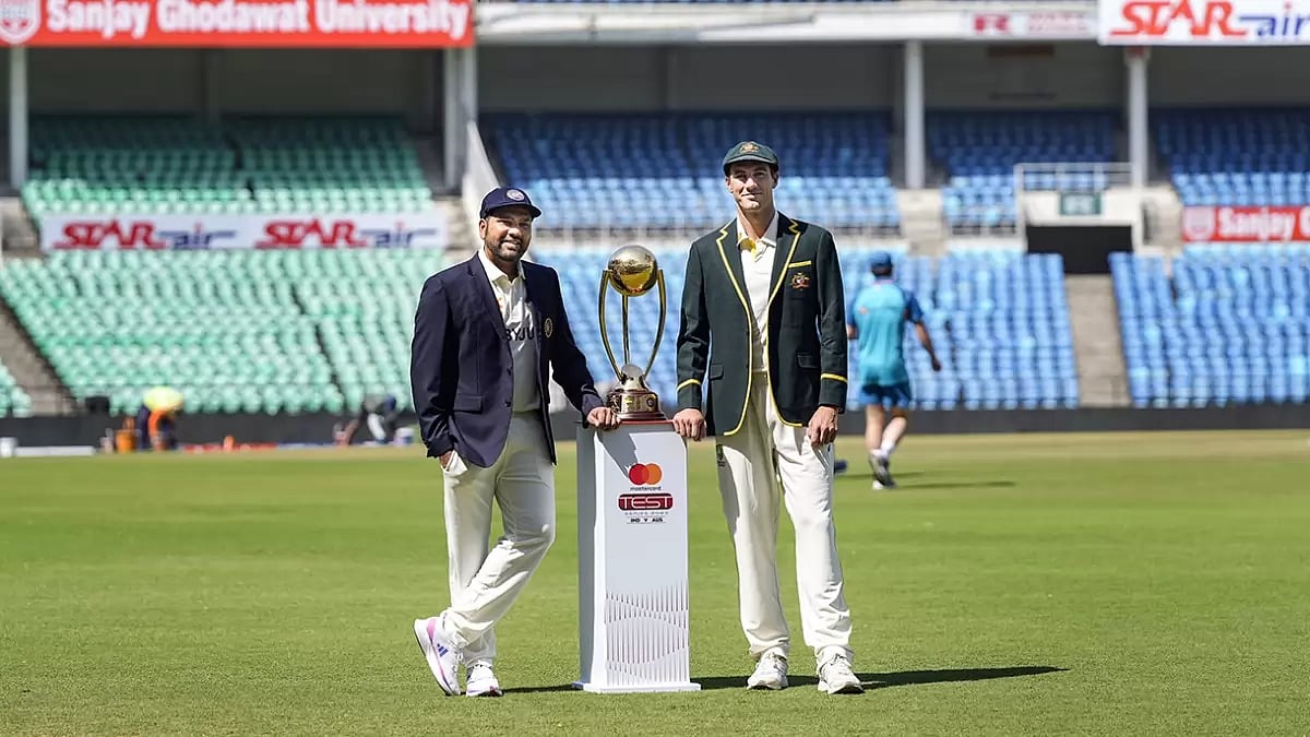 Indian captain Rohit Sharma with his Australian counterpart Pat Cummins.