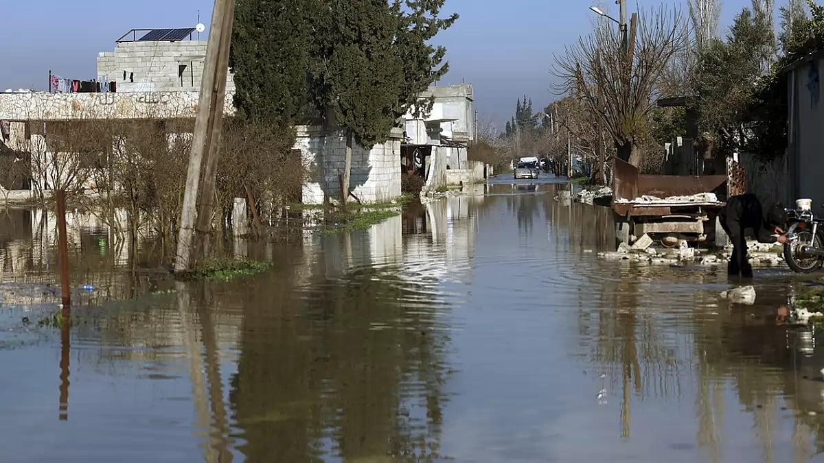 Syrian al-Tlul Village Floods After Quake Damages Dam