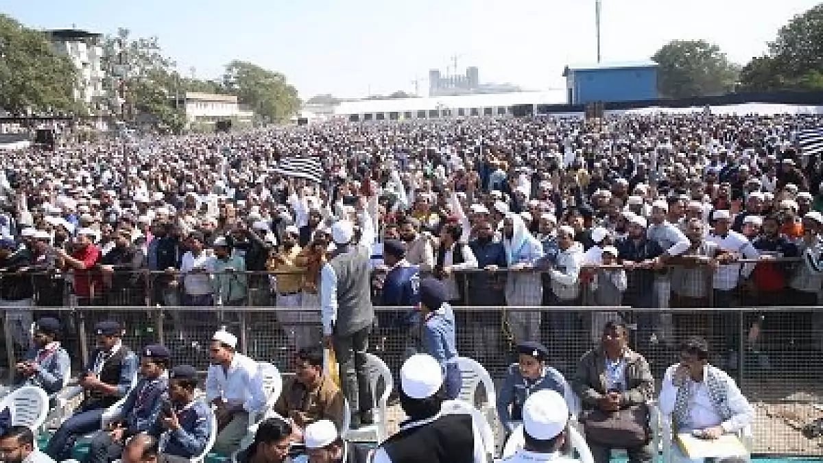 The people at the Jamiat Ulema-E-Hind event in Delhi