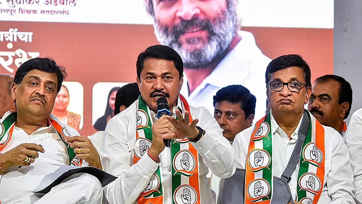 Cong Nana Patole, Balasaheb Thorat at party office