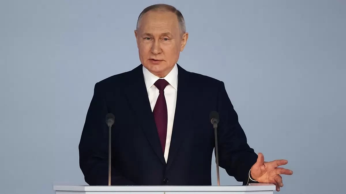 Russian President Vladimir Putin nation address