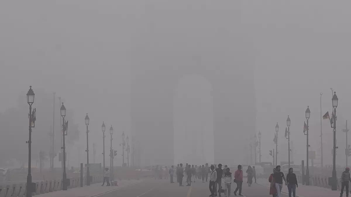 Foggy weather in New Delhi