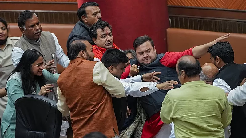 In Photos: AAP, BJP Members Clash In MCD House
