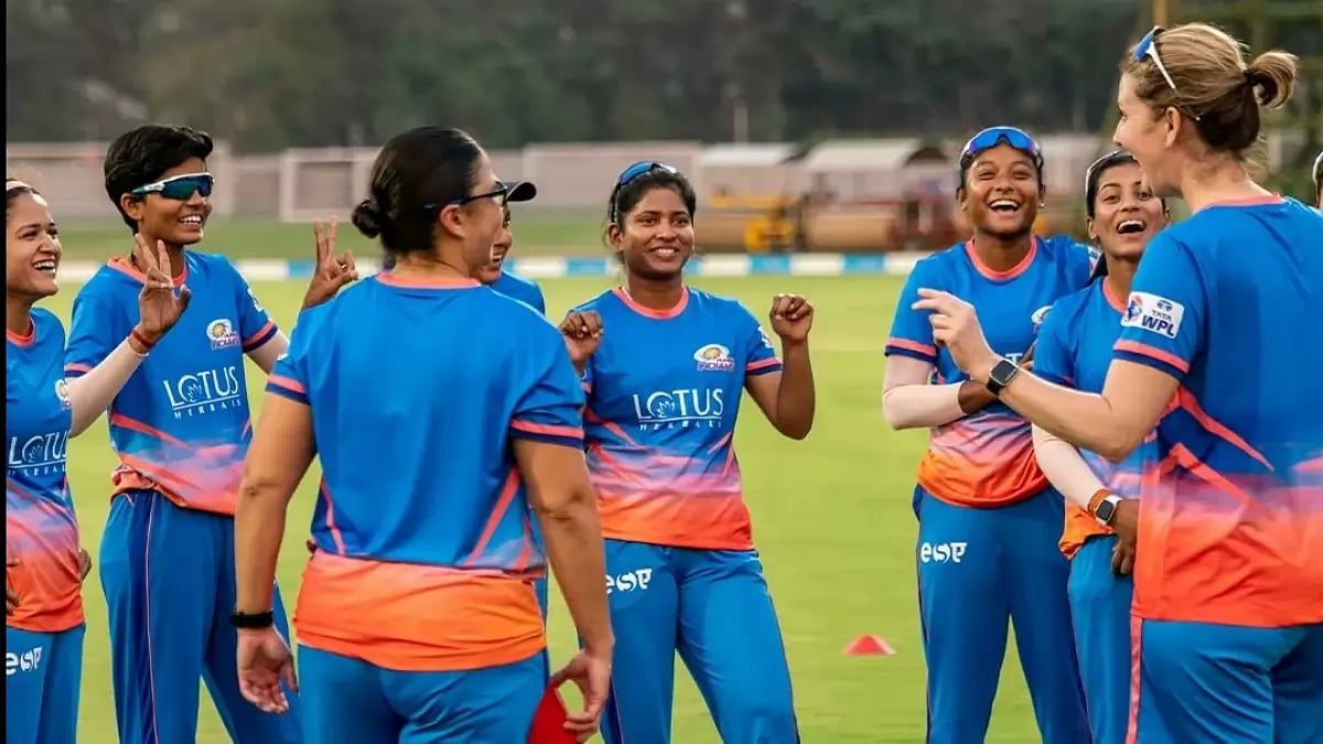 MI players and staff assemble for their first training session.