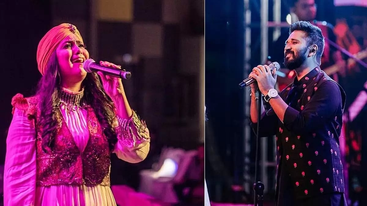 Harshdeep Kaur And Amit Trivedi At The India Folk Project