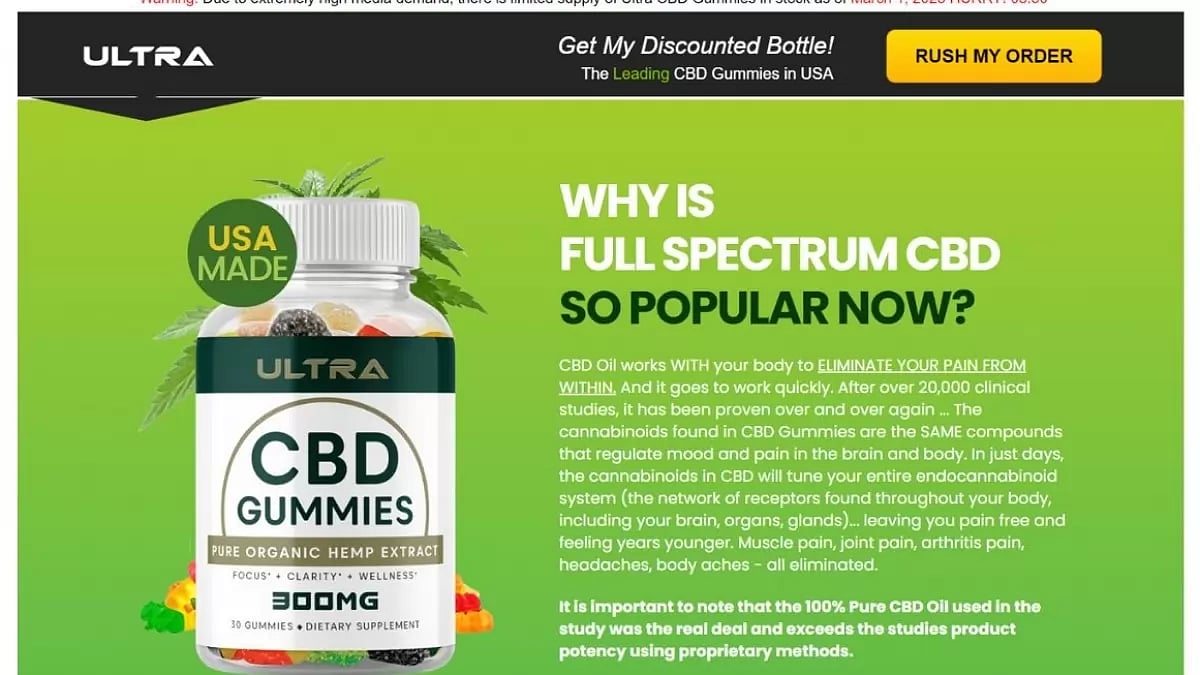 Ultra CBD Gummies Reviews 