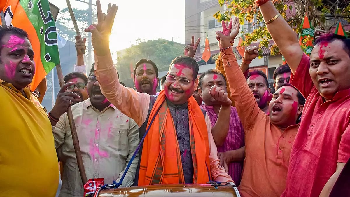 BJP celebrate in Ranchi
