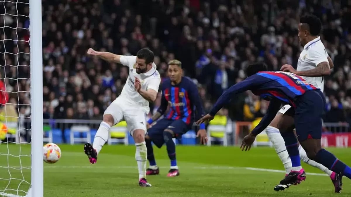 Barca earned a narrow advantage to take into the second leg at the Nou Camp on April 5.