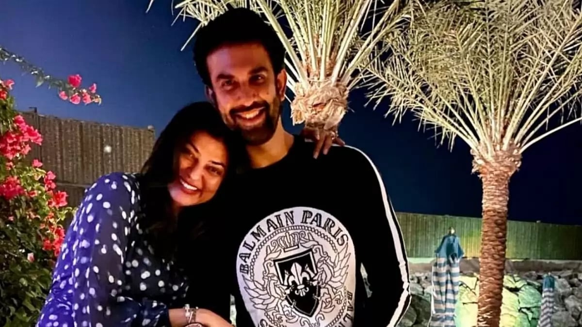 Sushmita Sen with brother Rajeev Sen