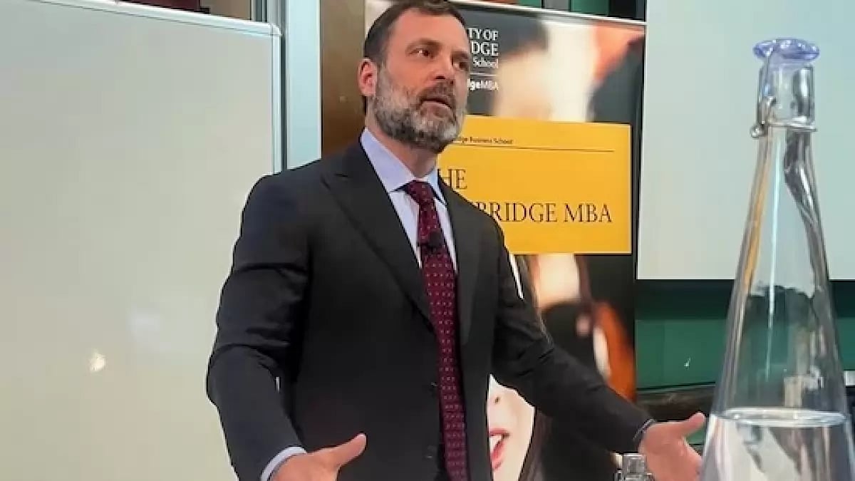 Congress leader Rahul Gandhi at Cambridge University