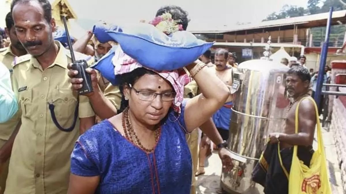 Women could only enter Sabarimala temple in Kerala after a Supreme Court verdict