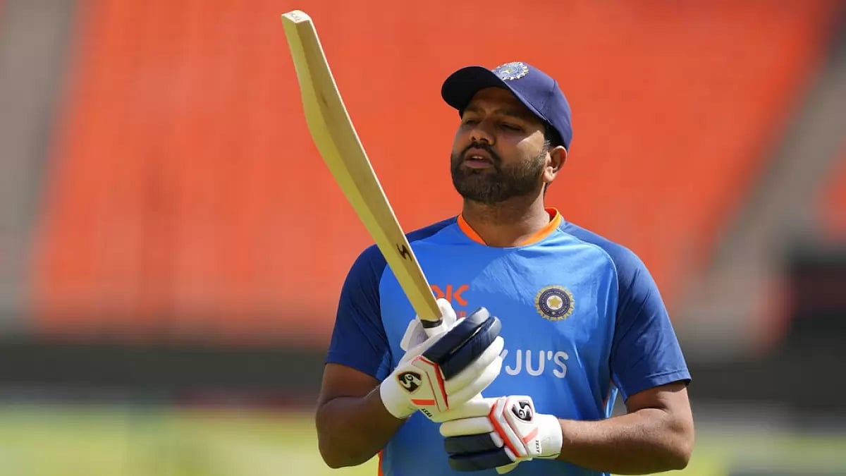 Rohit Sharma was unable to play a fuller delivery from Shaheen Shah Afridi.