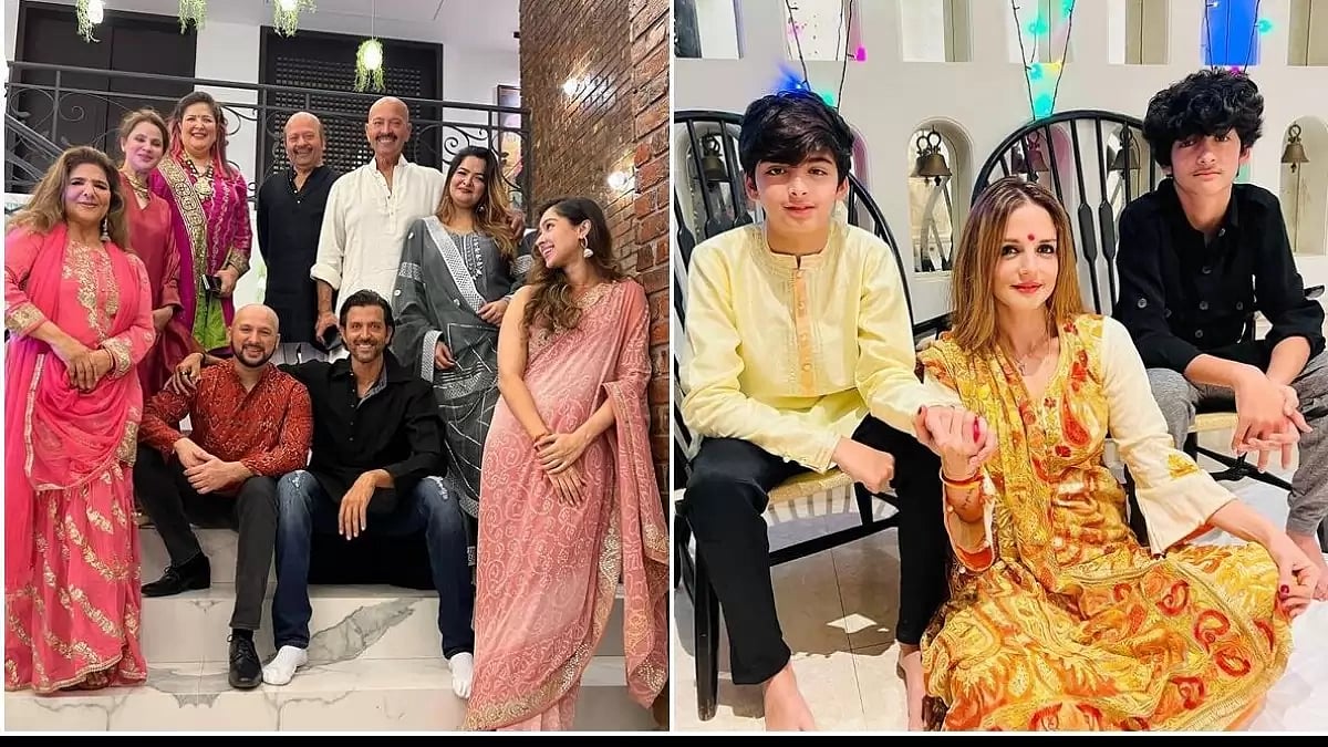 Hrithik Roshan with his family