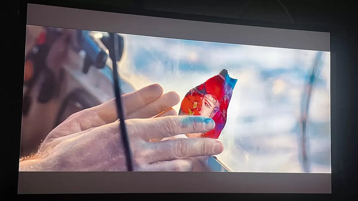 Red is The Loudest Colour: A screengrab from the film Warsha 