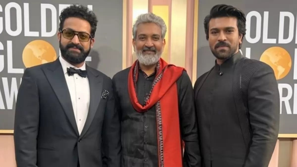 Jr NTR, SS Rajamouli and Ram Charan