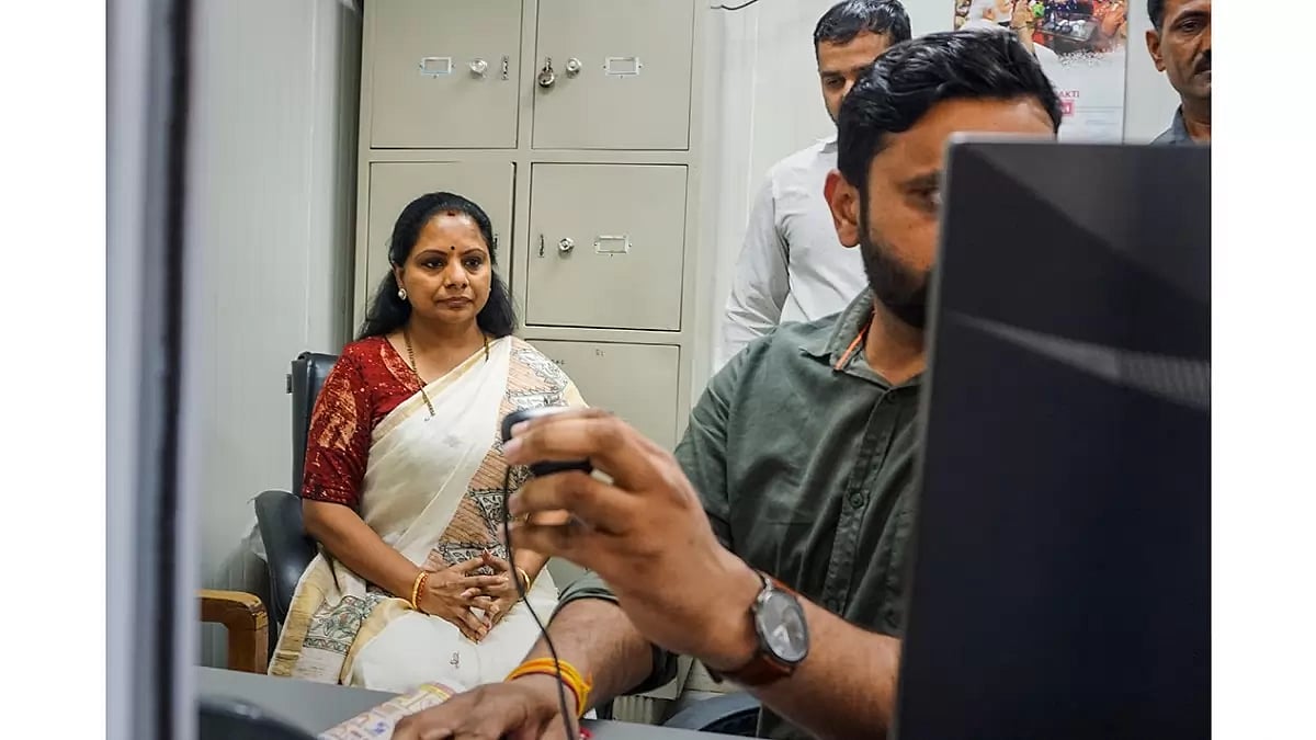 BRS MLC K Kavitha at ED office in Delhi - null