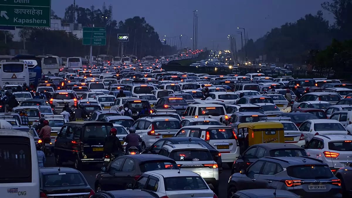 Traffic jam in Gurugram