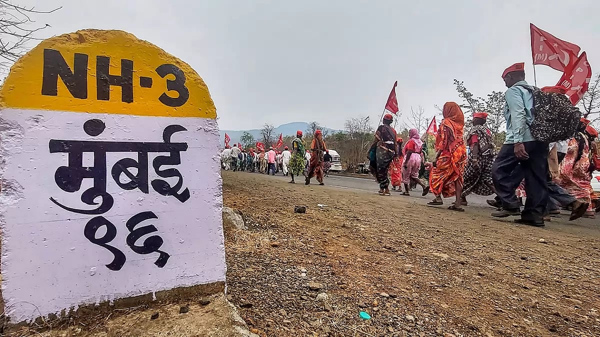 Farmers march in Maharashtra