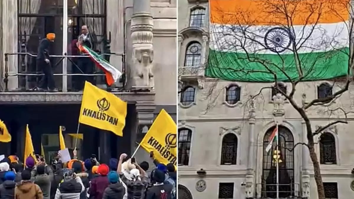 Khalistani supporters at Indian Consulate in San Francisco