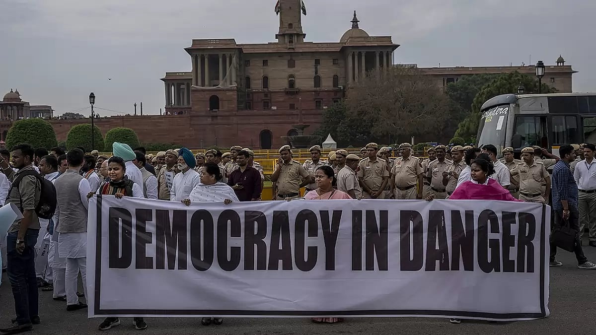 Opp parties protest march in Delhi