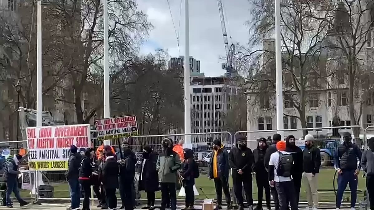Pro-Khalistan protest at Parliament Square