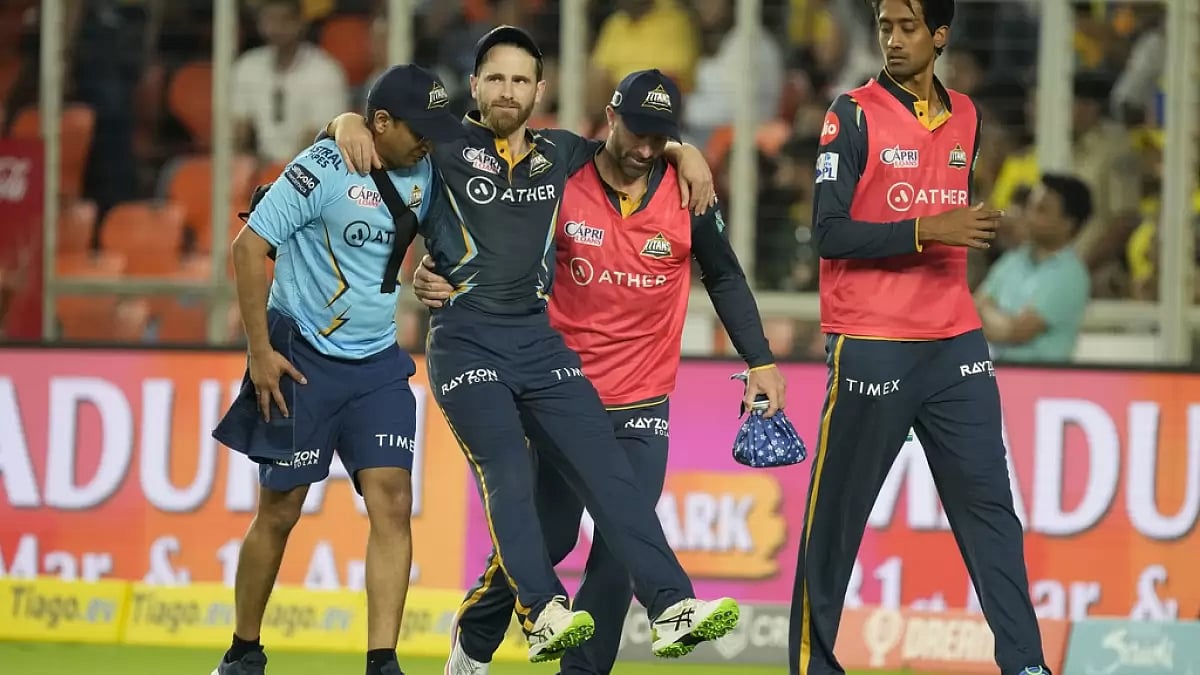 Williamson was carried off after sustaining the injury to his leg against CSK.