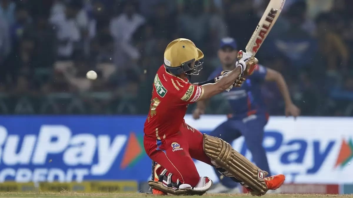 Sikandar Raza in action during his inning of 57 in Lucknow on Saturday.