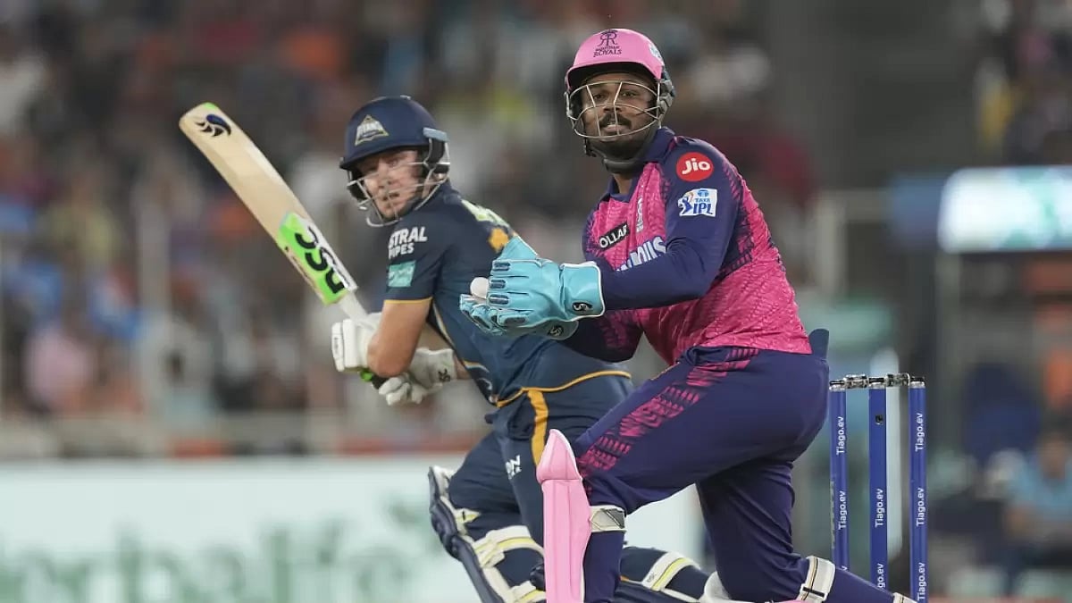 David Miller bats en route to his 30-ball 46 in Ahmedabad on Sunday.
