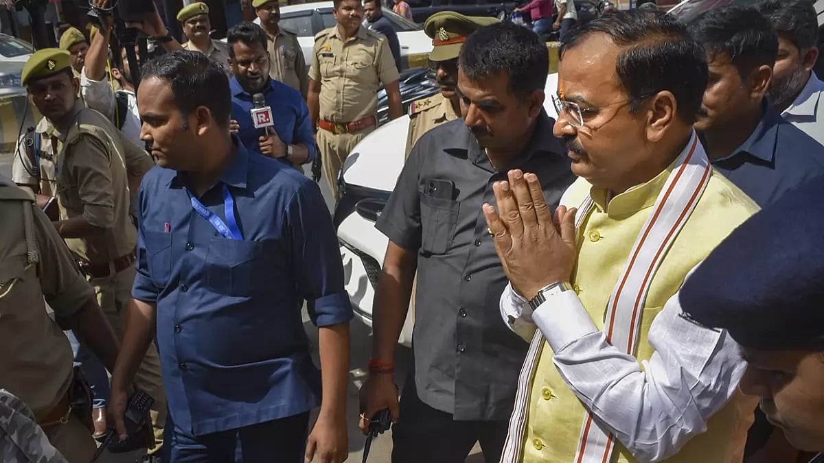 UP Deputy CM Maurya Visits Family Of Umesh Pal