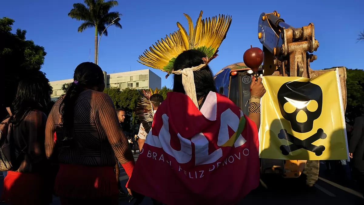 Brazil Indigenous people protest