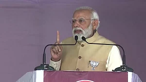 Prime Minister Narendra Modi at a rally in Bidar, Karnataka